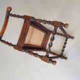 Wokkel chair with armrests and webbing seat