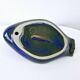Vintage Plate Duck Foie Gras Blue Stoneware from Berry, France 25.5x15cm