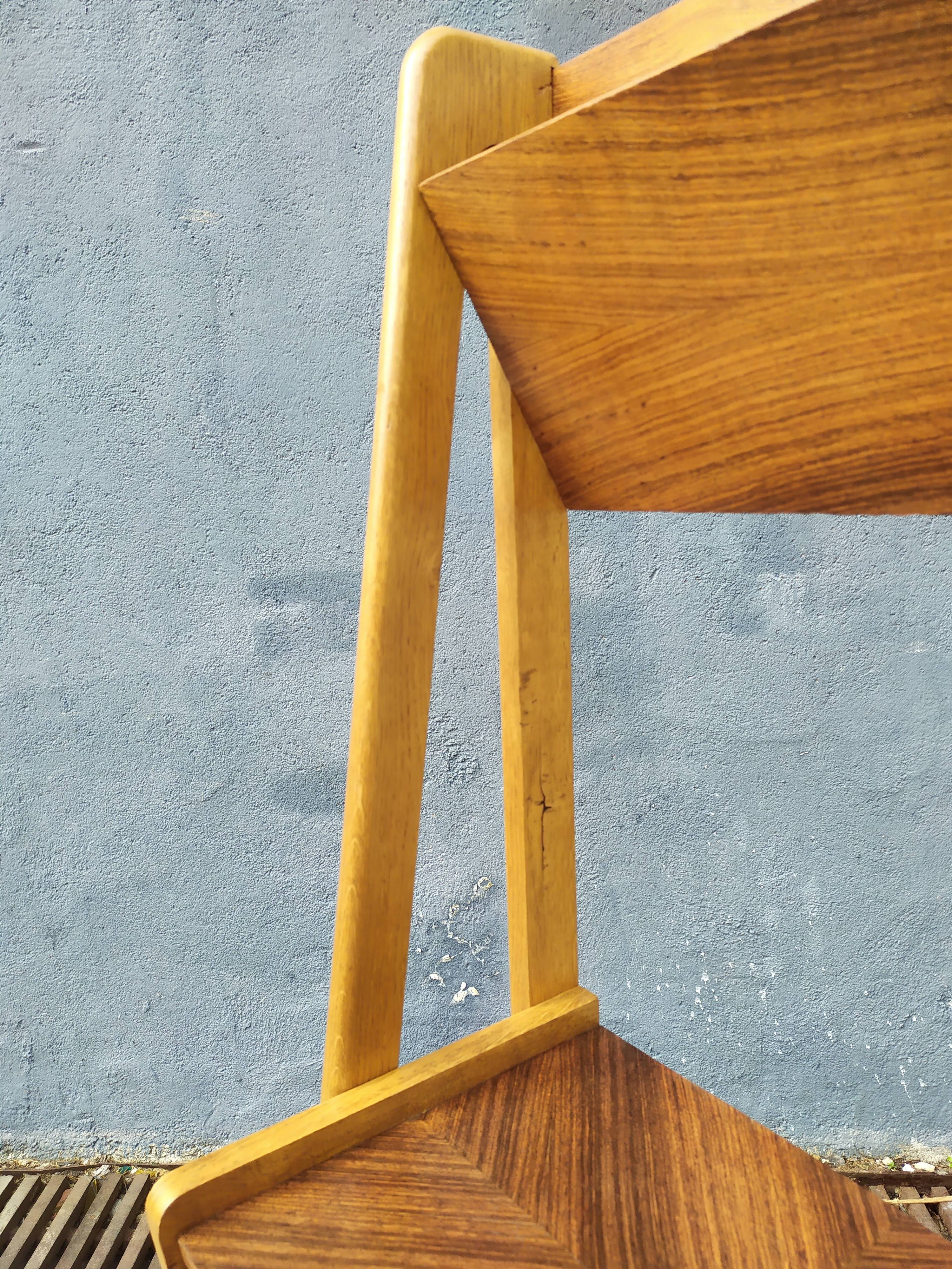 Oak compass foot shelf 1950