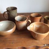 Set of stoneware cups