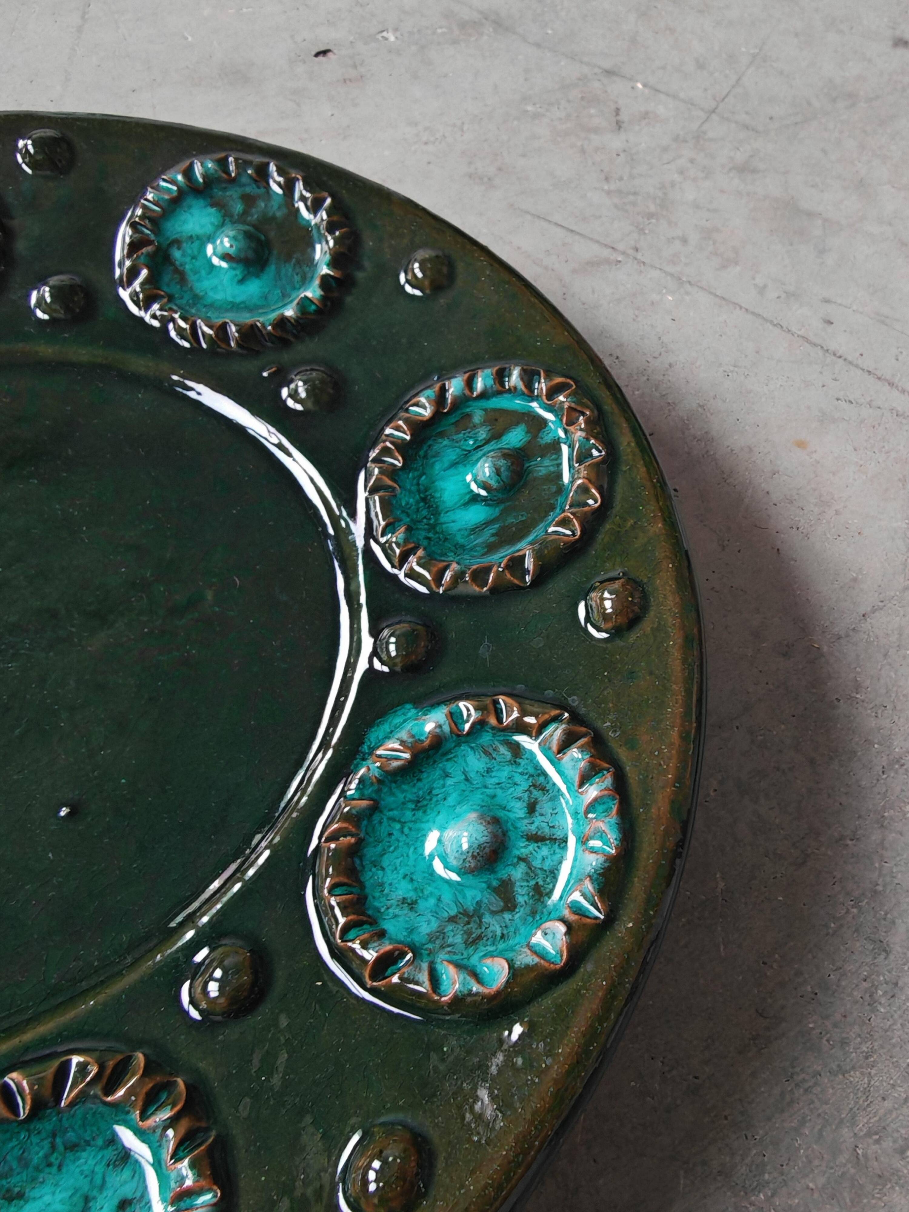 Pair of Mid Century Modern oyster plates 1970s