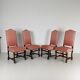 Beech Os De Mouton tapestry chairs (set of 4)