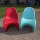 Lounge set with table and pair of Panton chairs