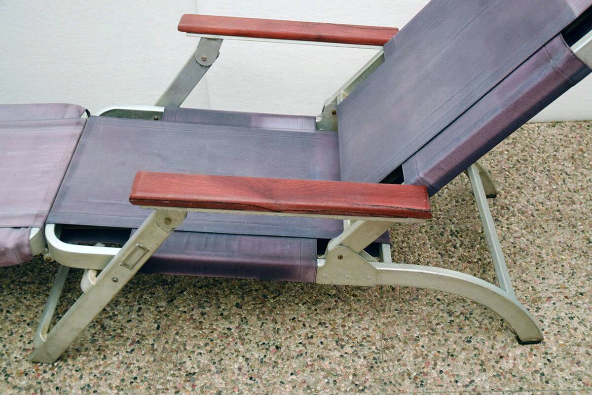 Rare deck chair from Transatlantico Michelangelo 1965
