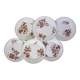 Lot de 6 assiettes plates vintage de Sarreguemines modèle Danois 210412