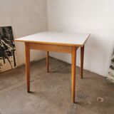 Square dining table, wood and formica, 1960s