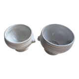 Pots à crème en porcelaine blanche