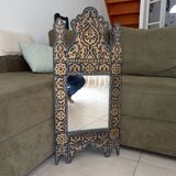 Vintage 80s Moorish style hand painted mirror