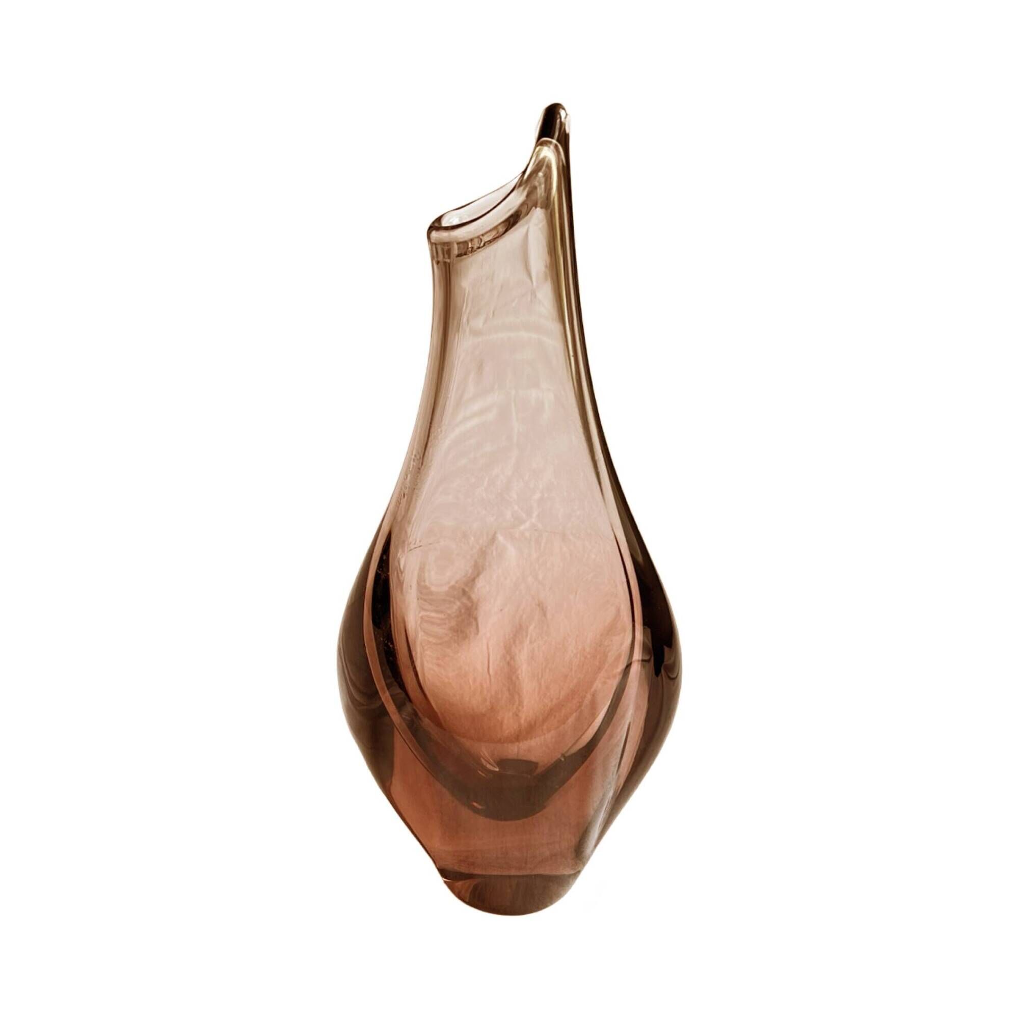 Glass vase, designed by M. Klinger, Železny Brod Sklo, Czechoslovakia, 1960