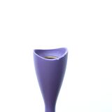 Purple scandinavian candlestick in vintage wood
