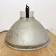 Grey metal industrial factory hanging lamp, 1960s