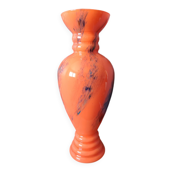 Vase monumental en verre opalin à couches multiples  Style Murano 1950/1960