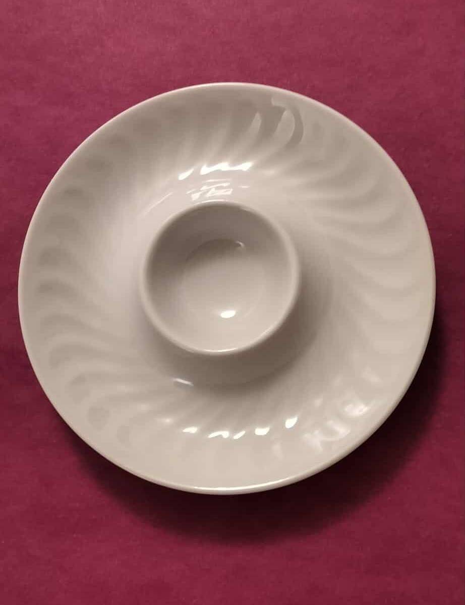 Set of white porcelain egg cups Bareuther Waldsassen 1970s