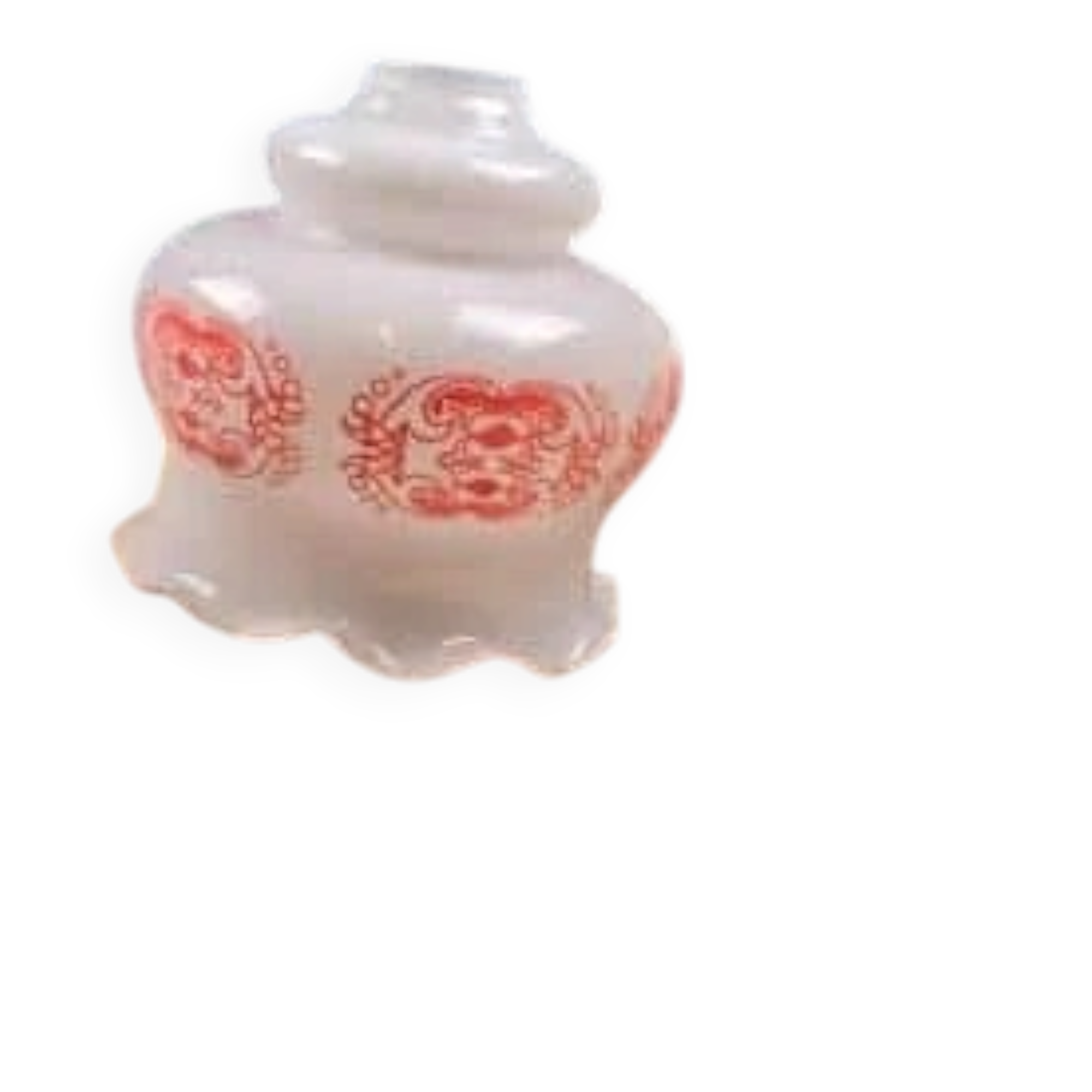 Vintage orange flower globe – Opal glass lampshade with a seventies design
