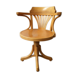 Wood swivel desk chair