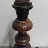 Turned wooden lamp base