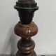 Turned wooden lamp base