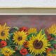 Still life painting, sunflower, signed