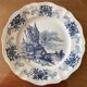 6 large flat antique plates in Sarreguemines earthenware