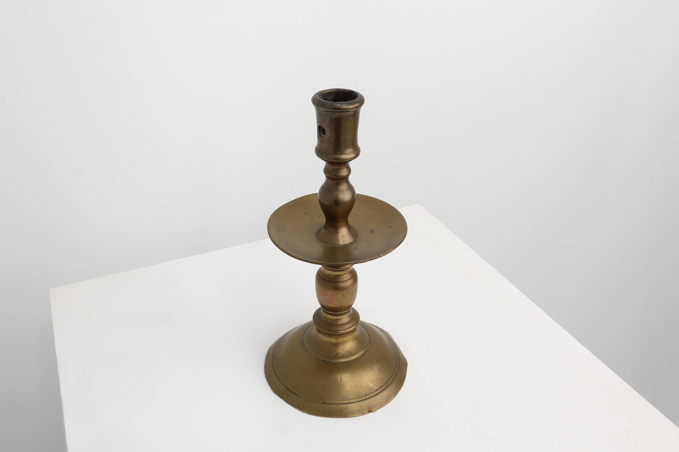 17th-Century Belgian Bronze Candlestick in Renaissance Style