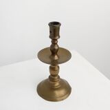 17th-Century Belgian Bronze Candlestick in Renaissance Style