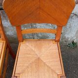 Pair of straw chairs from the 1950s