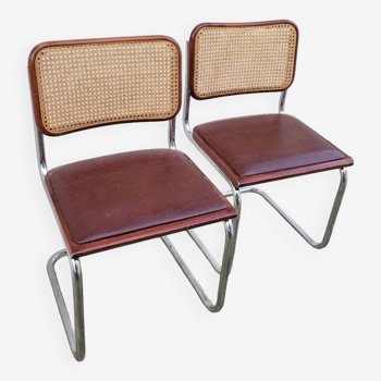 Paire de chaises b32 Marcel Breuer cesca, 1970s