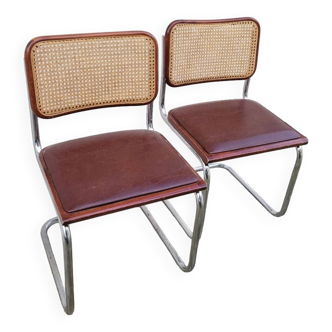 Pair of b32 Marcel Breuer cesca chairs - 1970s
