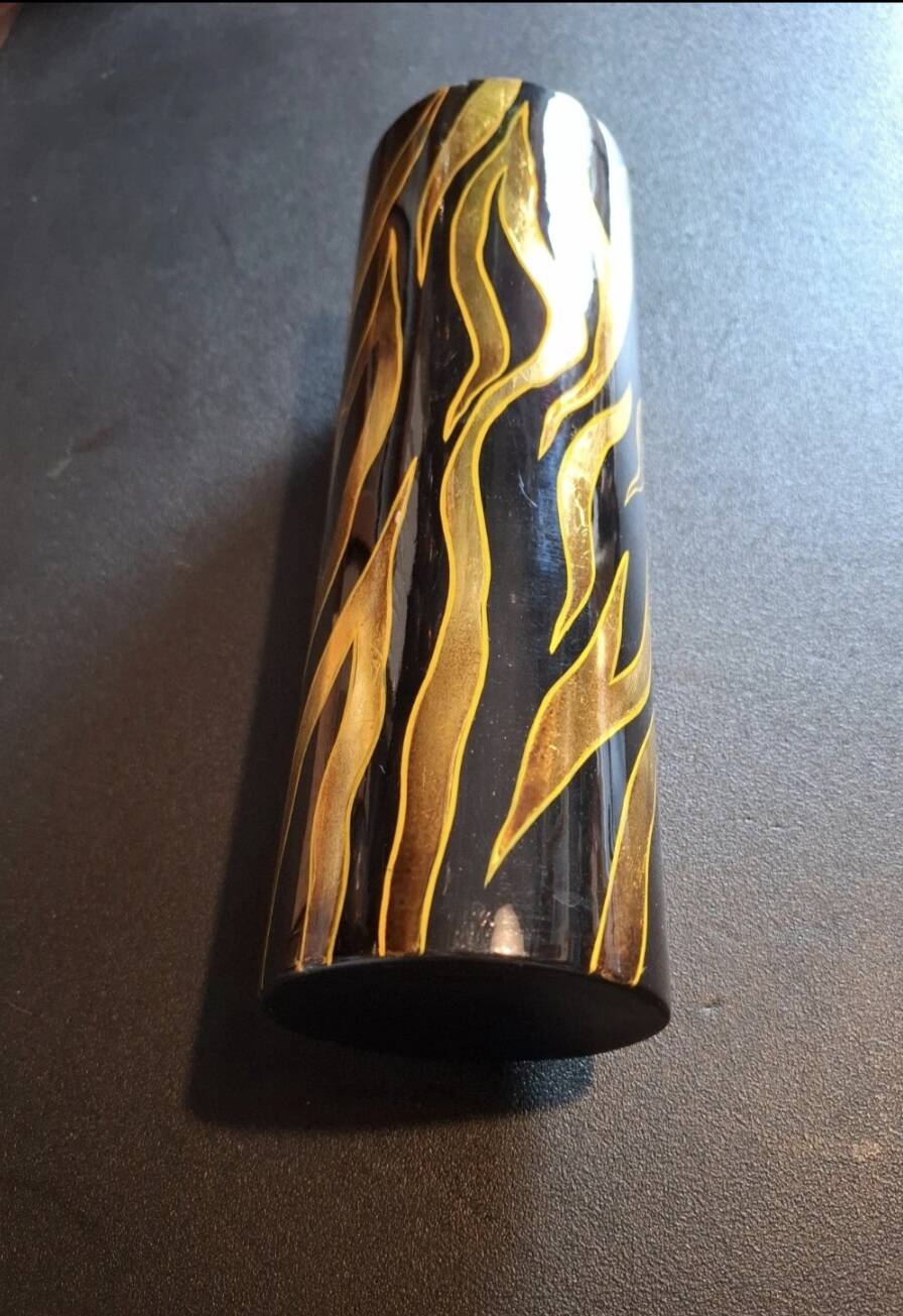 Lacquered wooden vase