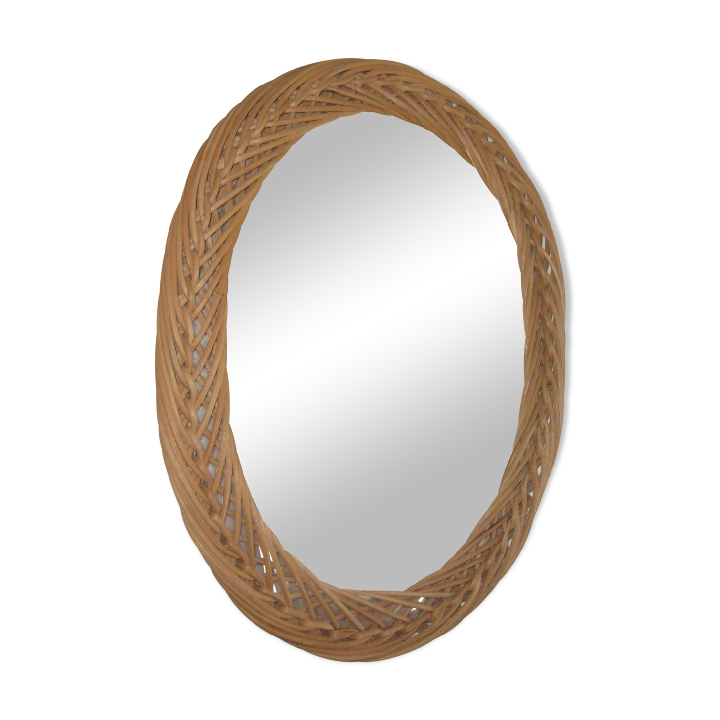 Old rattan mirror 43x31cm