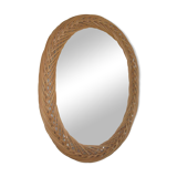 Old rattan mirror 43x31cm