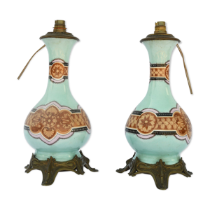 Paire de lampes à pétrole en