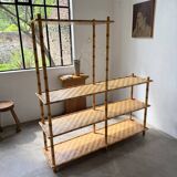 Large rattan shelf 1960