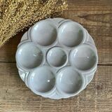 4 assiettes à huîtres art déco digoin sarreguemines