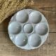 4 art deco oyster plates Digoin Sarreguemines