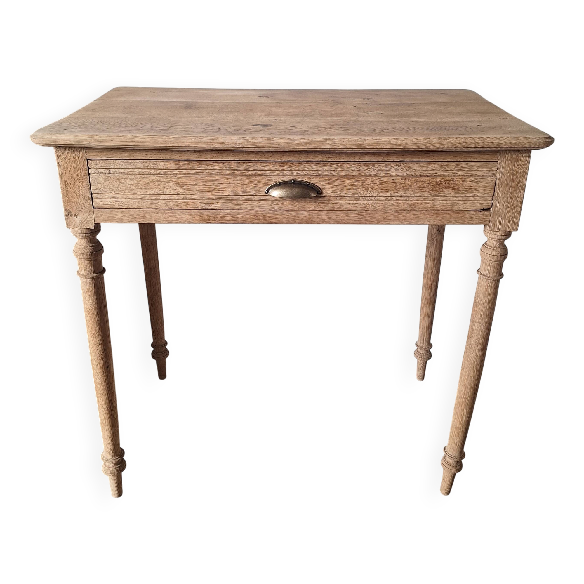 Farmhouse desk / console / side table in solid oak, country style.