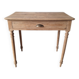 Farmhouse desk / console / side table in solid oak, country style.