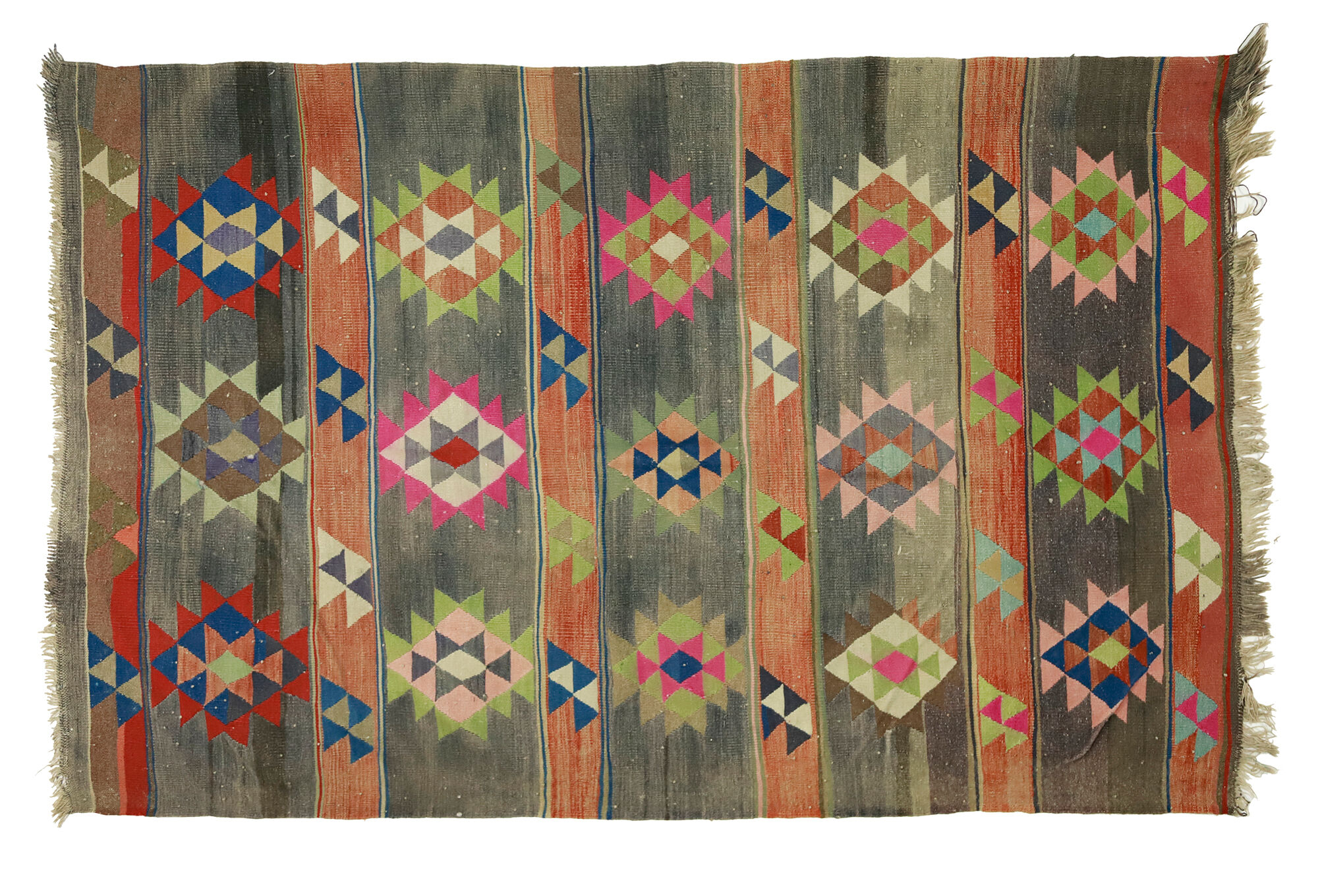 Anatolian handmade kilim rug 266 cm x 166 cm