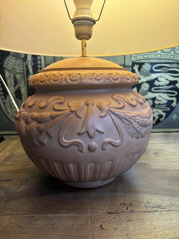Lampe à poser en terre cuite