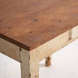 Table en bois massif blanc, c.1920