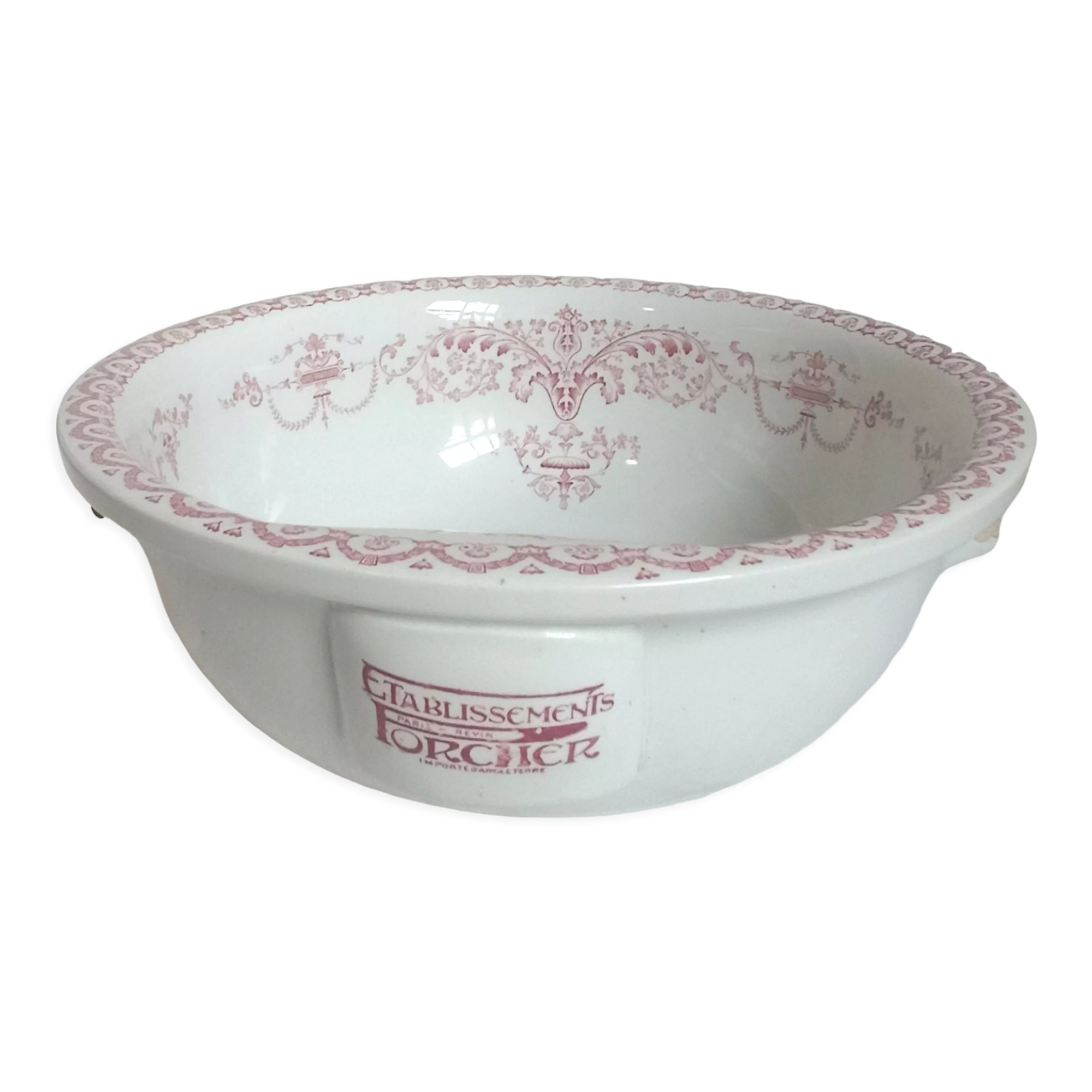 Porcher antique porcelain tilting basin