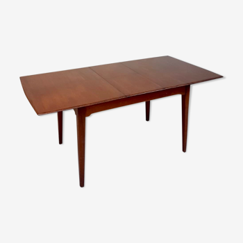 Vtg Mid Century Teak Extending Dining Table Retro Danish Scandinavian Design