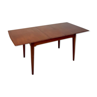 Vtg Mid Century Teak Extending Dining Table Retro Danish Scandinavian Design