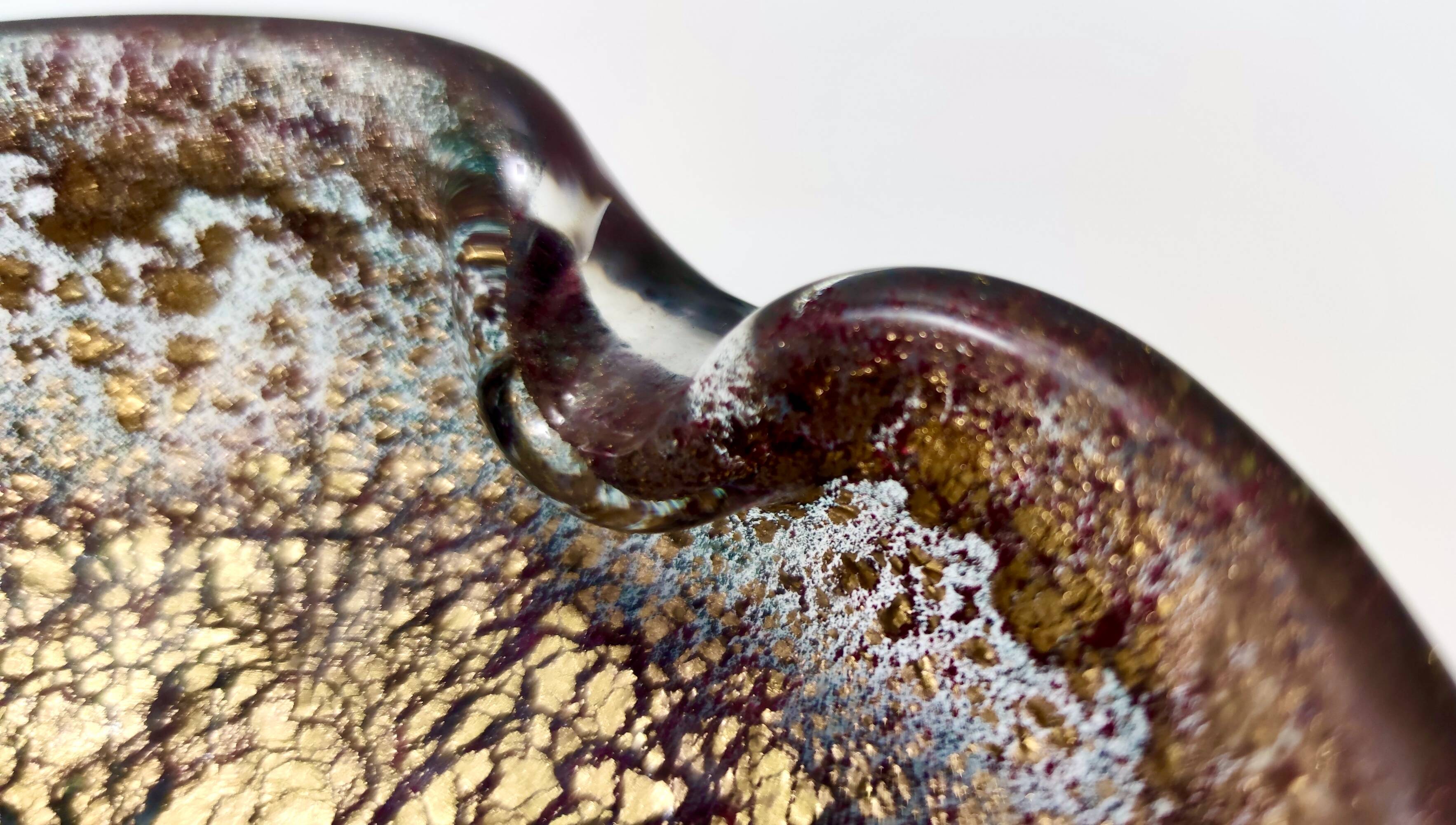 Purple Murano Glass Ashtray-Catchall by Ercole Barovier mod. "Porpora"