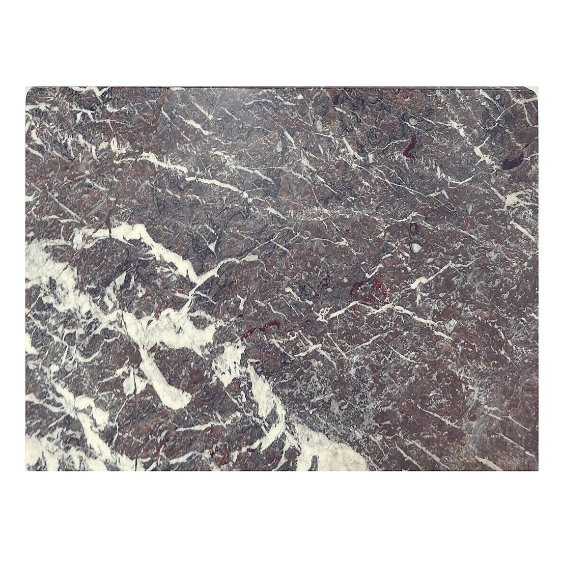 Wrought iron and marble coffee table