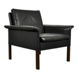 Leather armchair by hans olsen, denmark 1960s