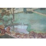 Painted canvas of the twentieth century in the taste of antiquity