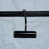 Vintage 1970s metal wall coat rack