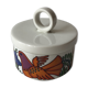 Pot with lid in porcelain "Acapulco".