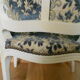 Louis XV-style convertible armchair lined with velvet effect